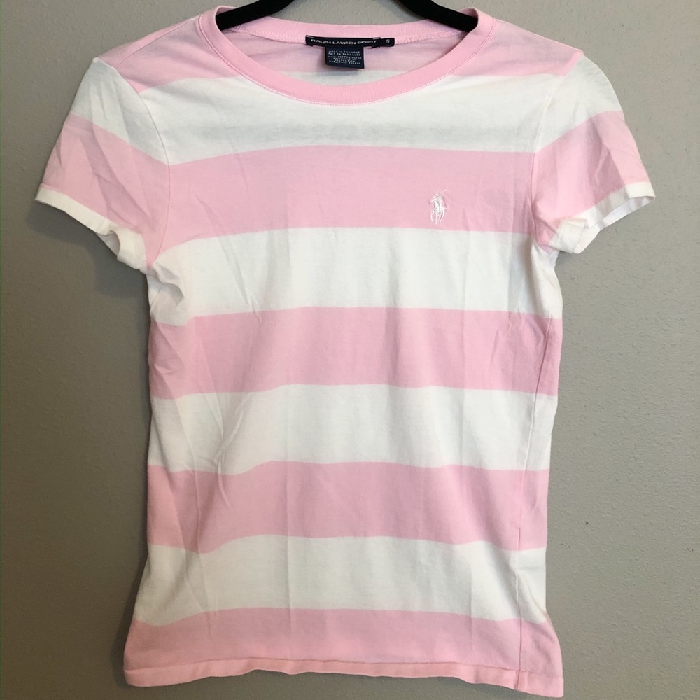 Pink and White Striped Ralph Lauren Shirt